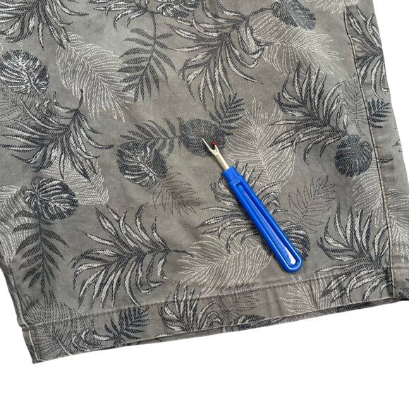 English Laundry Shorts Mens 38 Gray Tropical Hawaiian Cotton Stretch 8.5" Inseam - Picture 4 of 10